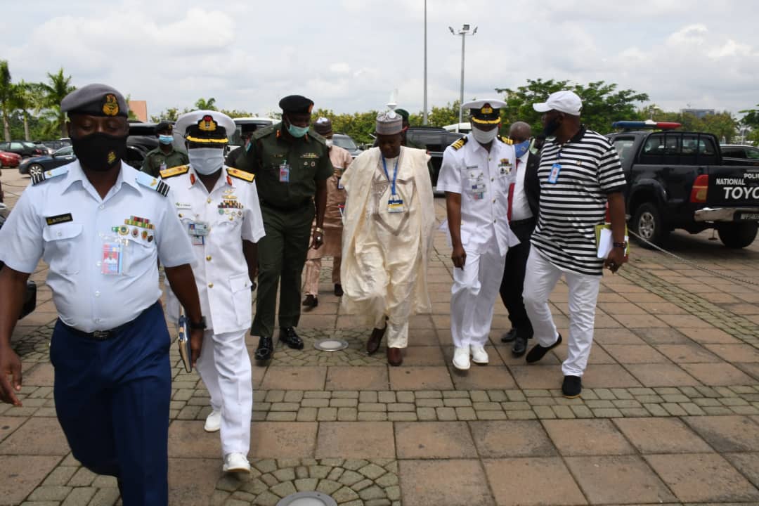 Defence Minister Major General Bashir Salihi Magashi Rtd Meets Chairman House Committee On